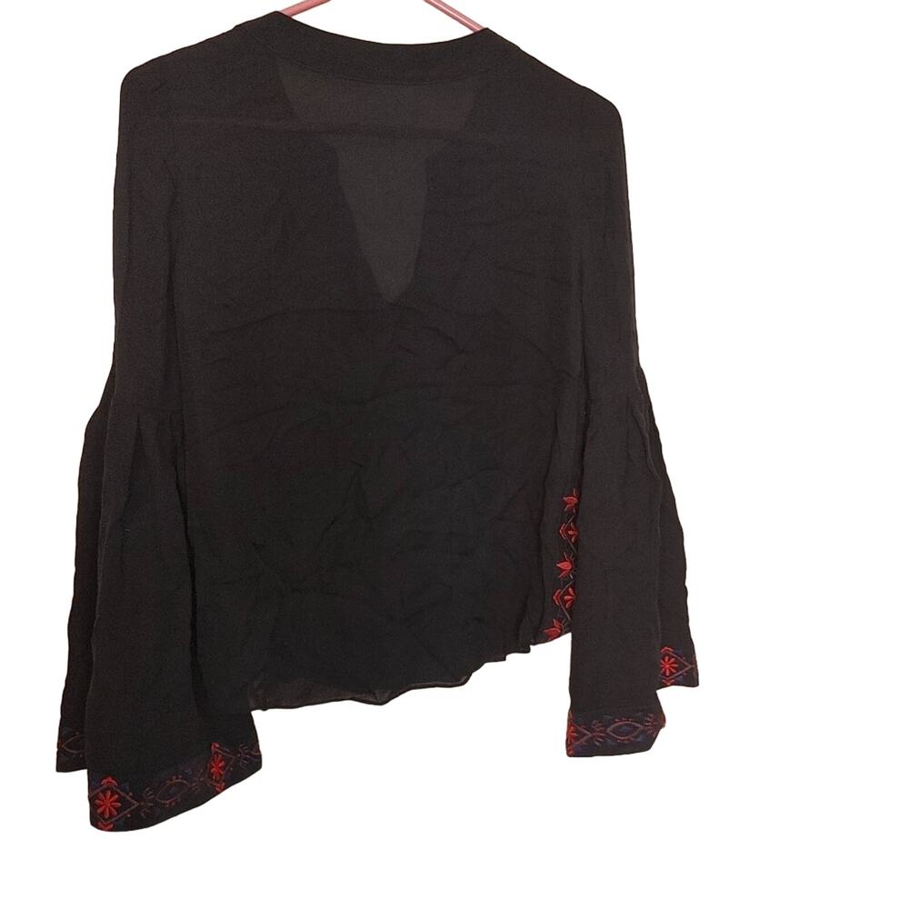 Cinq a sept Black Delicate Size Extra Small XS Top Blouse Embroidered - Picture 5 of 9